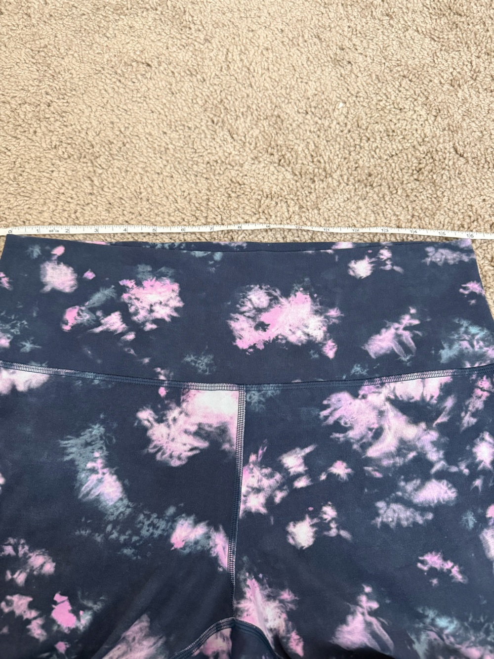 Lululemon Align High Rise Pant 25” Circulate Tie Dye Mineral Blue Multi Size 14 - Picture 7 of 8